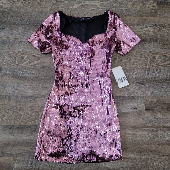 NWT ZARA | Sequin Dress | Sz. XS - Picture 5 of 11
